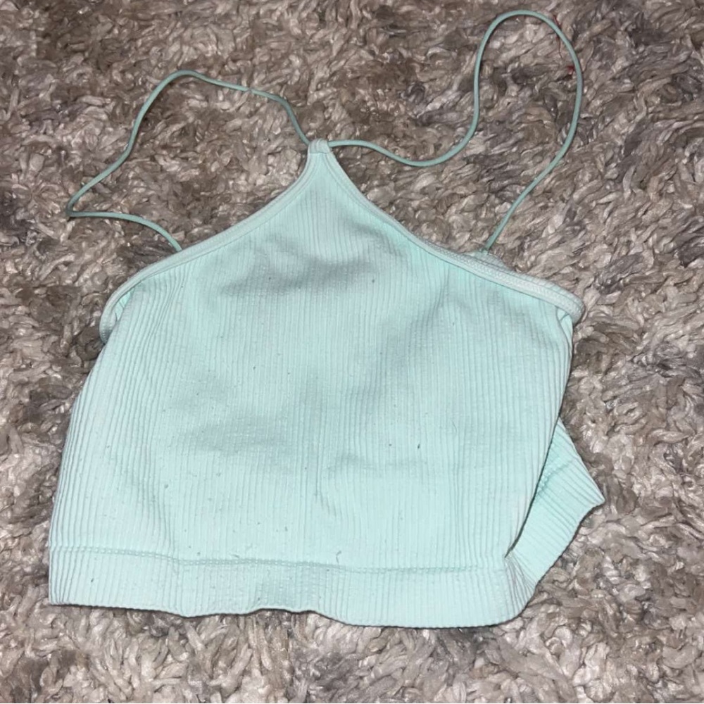 Light blue top